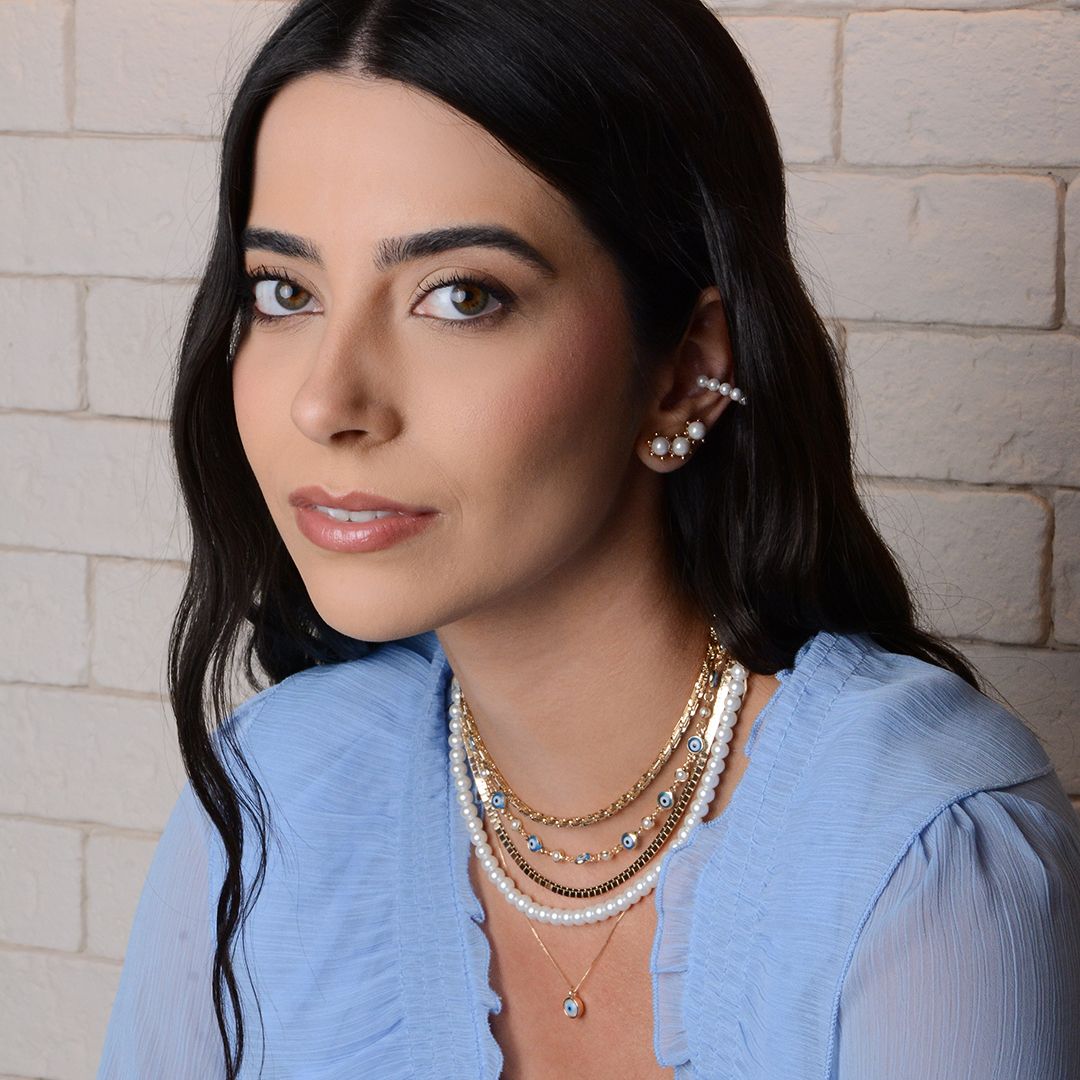 Choker Malha Valentina Folheada a Ouro 18k
