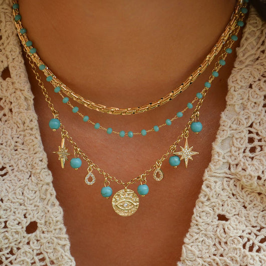 Choker Malha Valentina Folheada a Ouro 18k