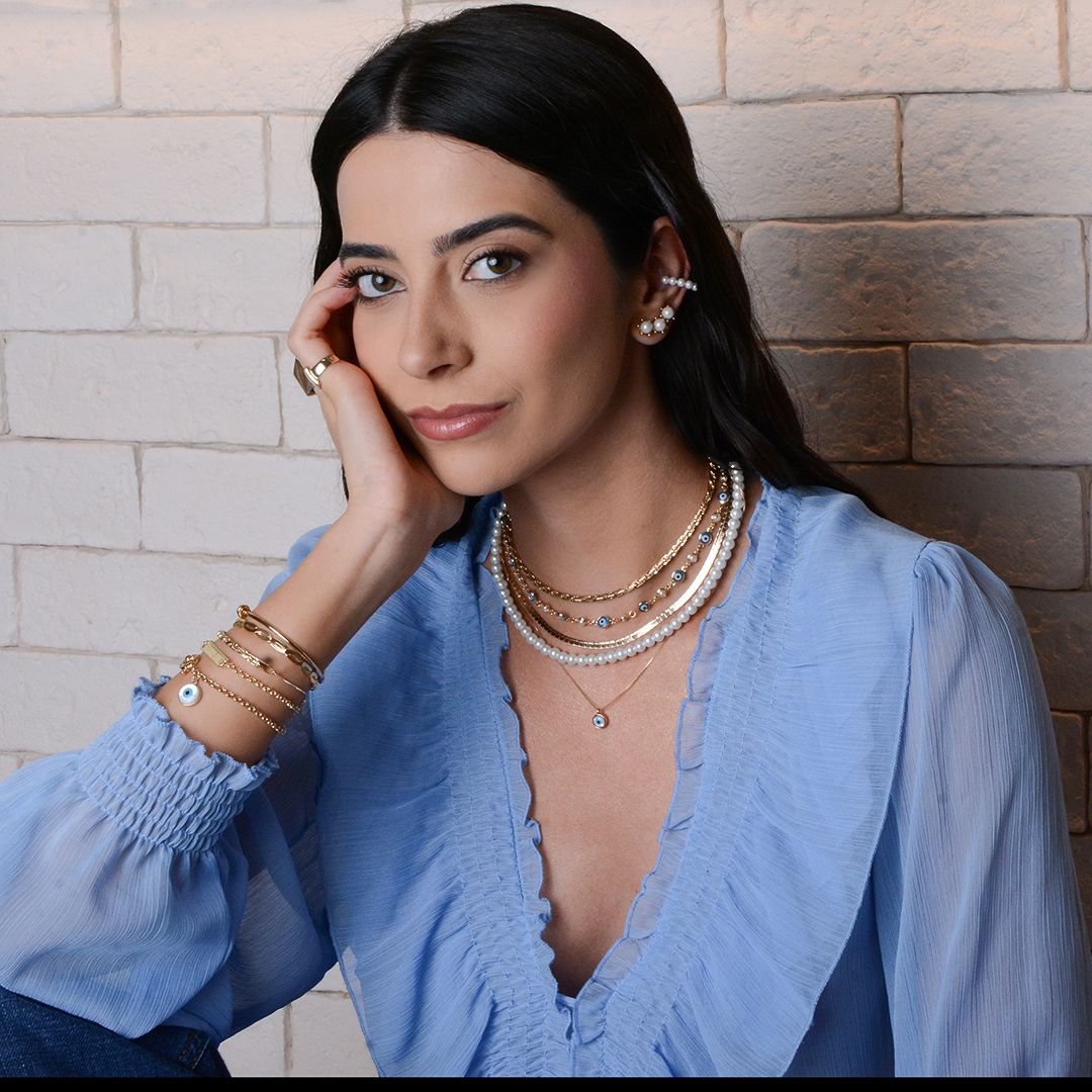 Choker Malha Valentina Folheada a Ouro 18k