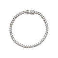 Pulseira Riviera Três Pontas Nat Zircônias Folheado em Ródio Branco