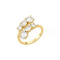 Anel Cora Zircônias Folheado a Ouro 18k
