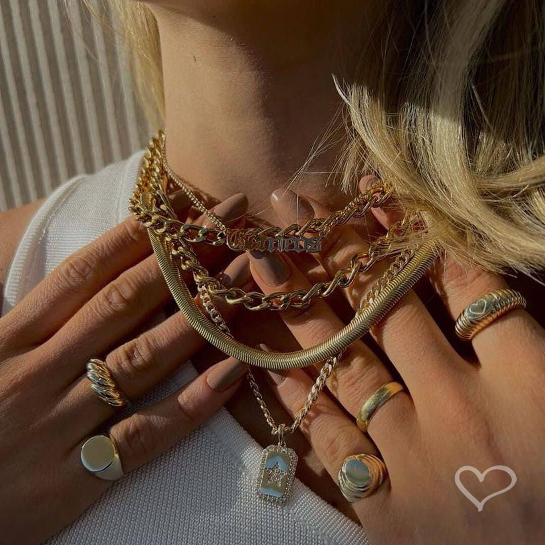 Malu Borges - Mix Colar Signo E Choker Fernanda