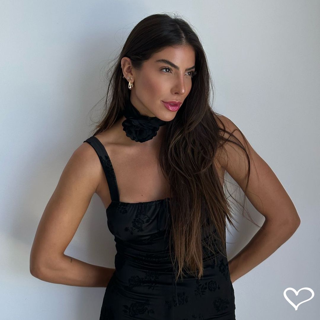 Rachel Apollonio - Mix Choker Flor Preta - Piuka