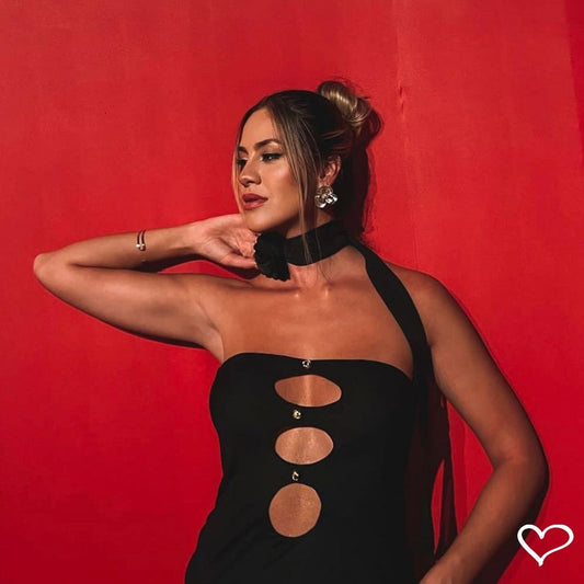 Luiza Brozzo - Mix Choker Flor Preta