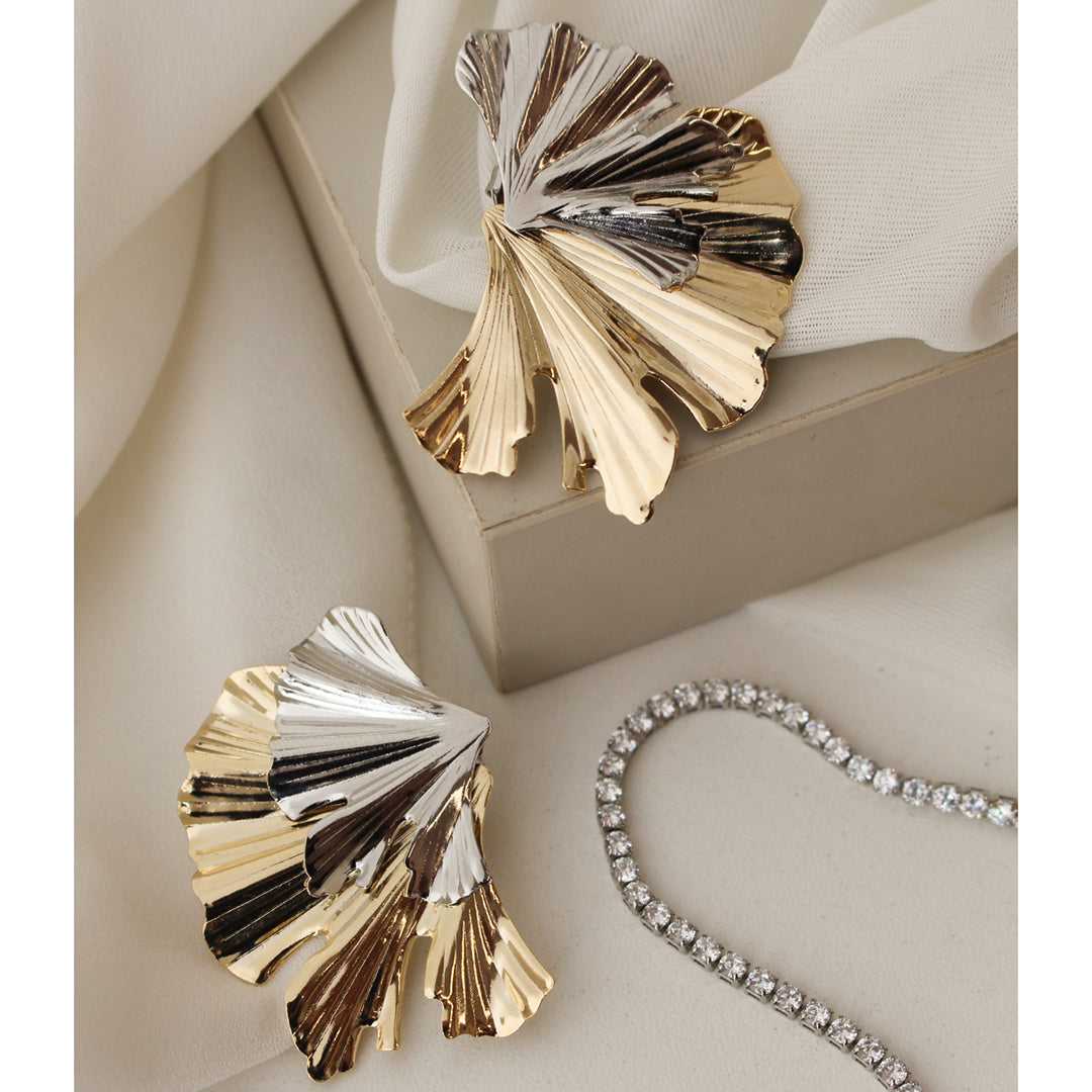 Brinco Matelado Ingrid Folheado a Ouro 18k Folheado em Ródio Branco