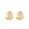 Brinco Argola Gota Luana Texturizado Folheado a Ouro 18k - Piuka