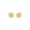 Brinco Aurora Rosa Metal Folheado a Ouro 18k - Piuka