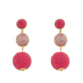 Brinco Bolas Fio Pink Maria Rita - Piuka