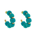 Brinco de Argola Carol Bolas Azul - Piuka