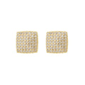 Brinco Débora Quadrado Zircônias Folheado a Ouro 18k - Piuka