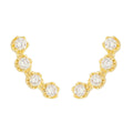 Brinco Ear Cuff July Zircônias Folheado a Ouro 18k - Piuka