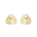 Brinco Losango Olga Off White Folheado a Ouro 18k - Piuka