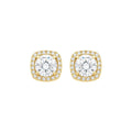 Brinco Ponto de Luz Quadrado Luana Zircônias Folheado a Ouro 18k - Piuka