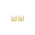 Brinco Quadrado Giselle Zircônias Folheado a Ouro 18k e Folheado em Ródio Branco - Piuka
