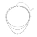 Choker 3 Voltas Zircônias Folheado em Ródio Branco Sossô - Piuka