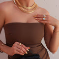 Choker Luiza Malha Escamas Folheada a Ouro 18k - Piuka
