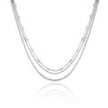 Choker Piuka Ross 3 Voltas Folheada em Ródio Branco - Piuka