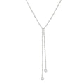 Colar Gravatinha Shine Zircônias Folheado em Ródio Branco - Piuka