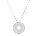 Colar Mandala Sonhe Acredite Realize Folheado em Ródio Branco - Piuka