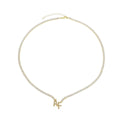 Colar Personalizado Inicial Riviera Folheado a Ouro 18k - Piuka