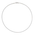 Colar Riviera Eugene 45 cm Zircônias Prata 925 Banhado em Ródio Branco - Piuka