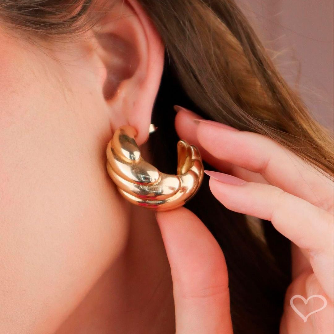 Fe Tumas - Brinco Maya e Choker Elos Grumet - Piuka