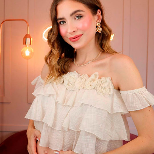 Fe tumas - Choker Taylor e Brinco Flor Tulipa - Piuka