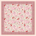 Lenço de Seda Charlotte Floral Nude - Piuka