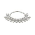 Piercing de Furo Piuka Argola Torção 8mm Freya Zircônias Prata - Piuka
