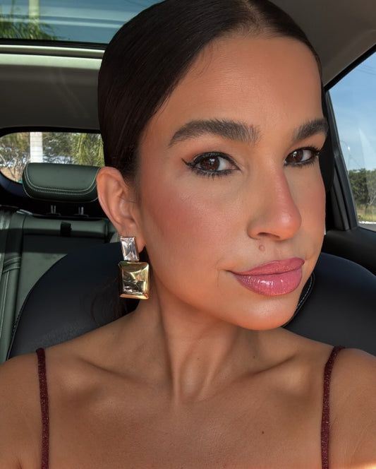 Ana Flávia - Brinco Maria Quadrado Chaton