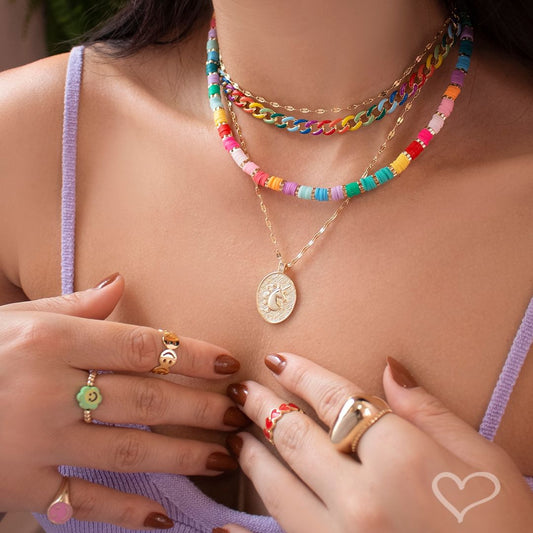 Mix De Choker Anna E Colar Unicórnio