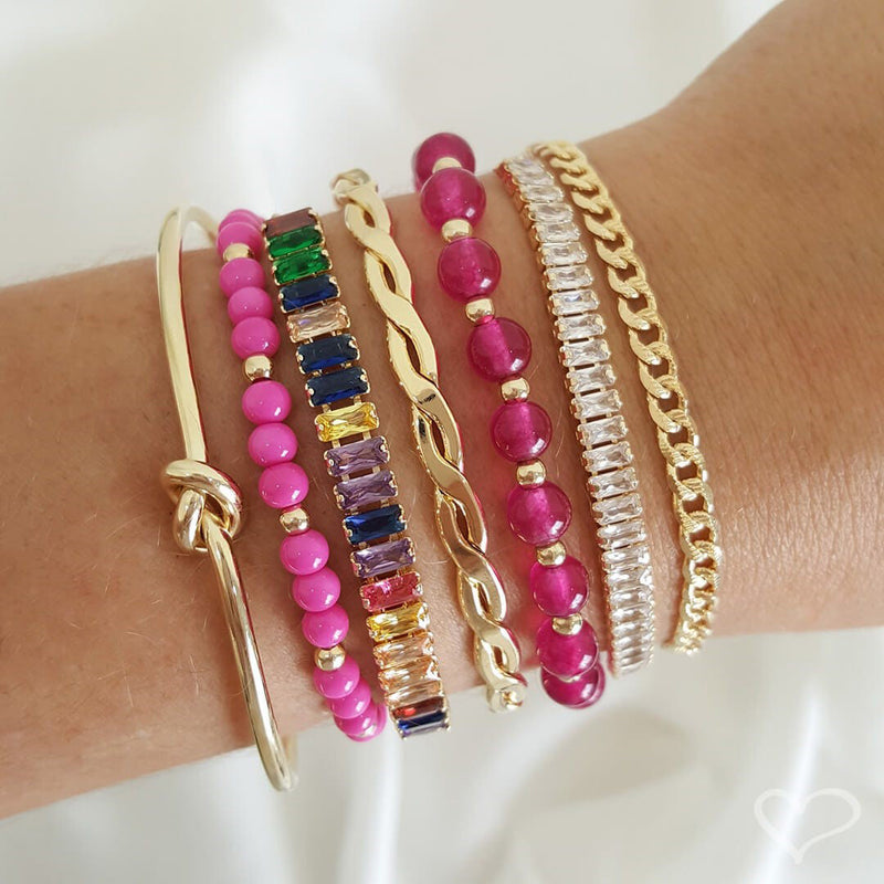 Bracelete Feminino Folheado a Ouro 18k Nó Manu Piuka