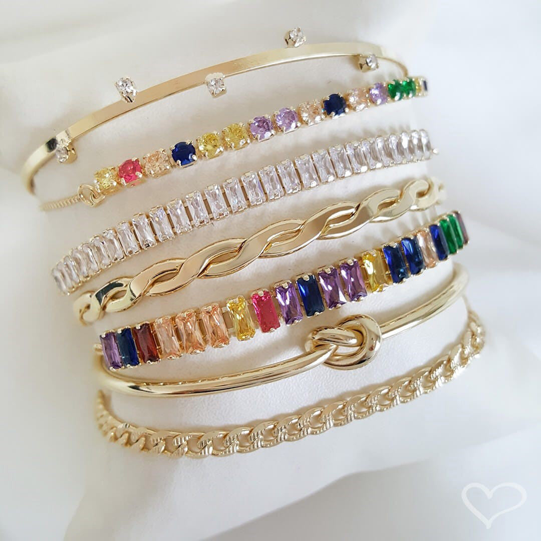 Bracelete Feminino Folheado a Ouro 18k Nó Manu Piuka