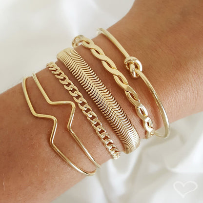 Bracelete Feminino Folheado a Ouro 18k Nó Manu Piuka