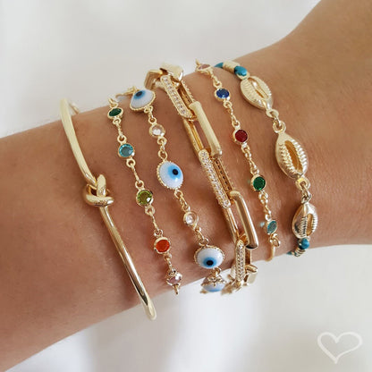 Bracelete Feminino Folheado a Ouro 18k Nó Manu Piuka