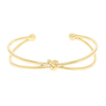 Bracelete Feminino Folheado a Ouro 18k 2 Voltas Nó Rafaella Piuka