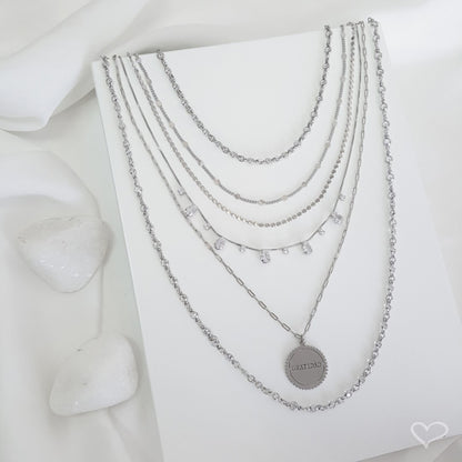 Choker Piuka Sunshine Zircônia Folheado em Ródio Branco