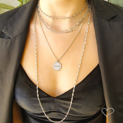 Choker Piuka Sunshine Zircônia Folheado em Ródio Branco