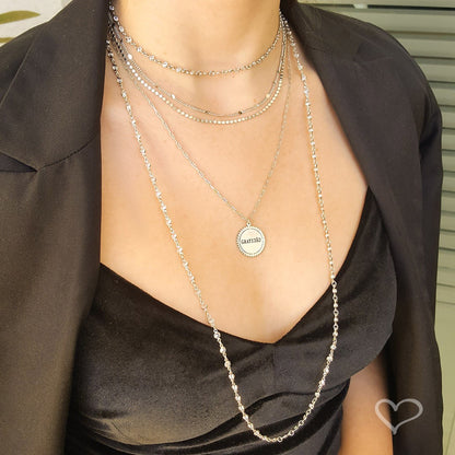 Choker Piuka Sunshine Zircônia Folheado em Ródio Branco