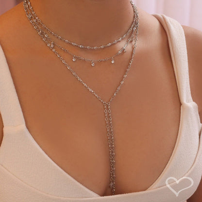 Choker Piuka Sunshine Zircônia Folheado em Ródio Branco