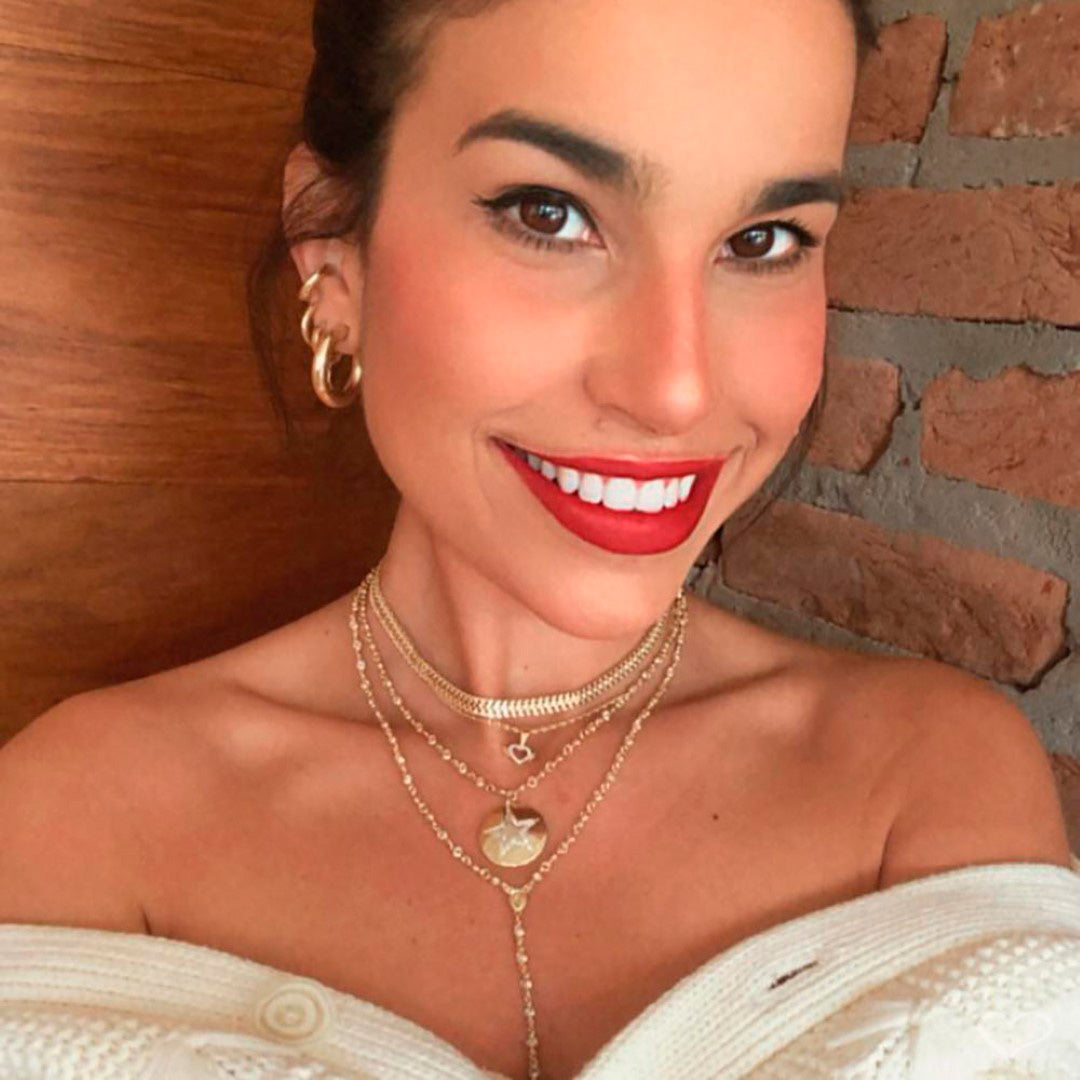 Colar Terço Grace Zircônia Folheado a Ouro 18k