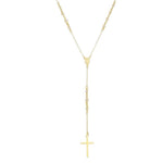 Colar Terço Celestial Zircônia Folheado a Ouro 18k