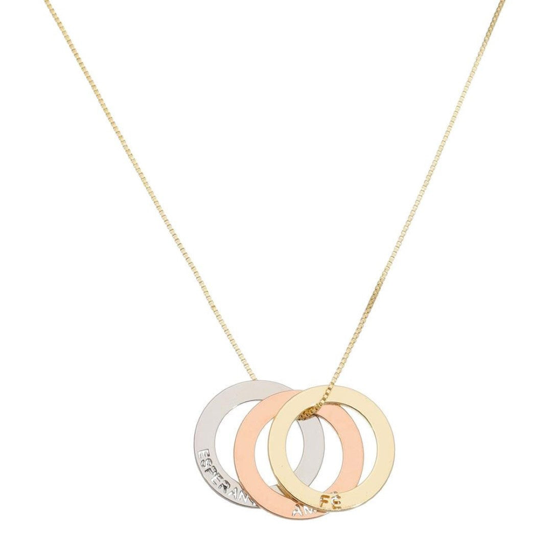 Colar Feminino Positive 3 Banhos Folheado Ouro 18k