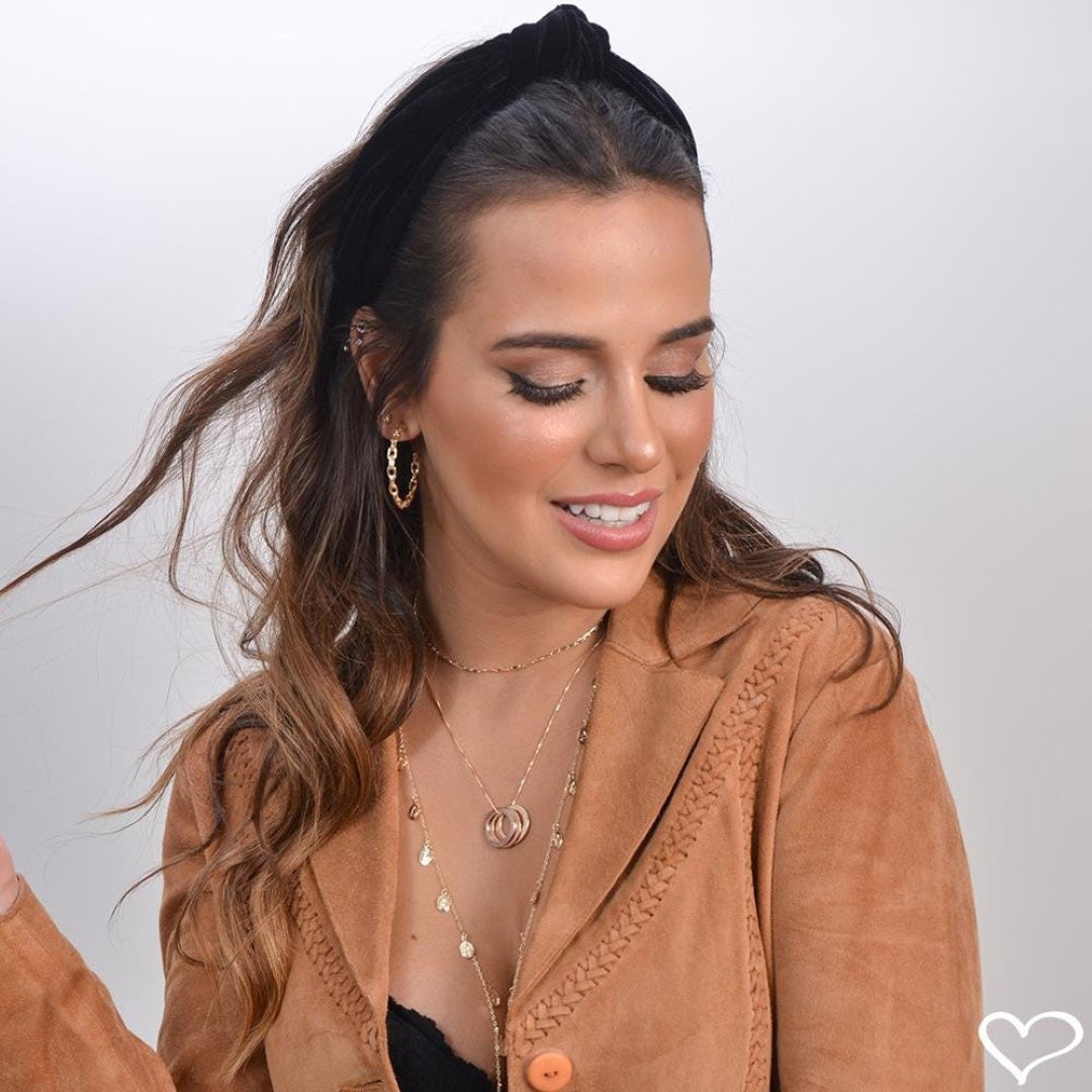 Colar Feminino Positive 3 Banhos Folheado Ouro 18k