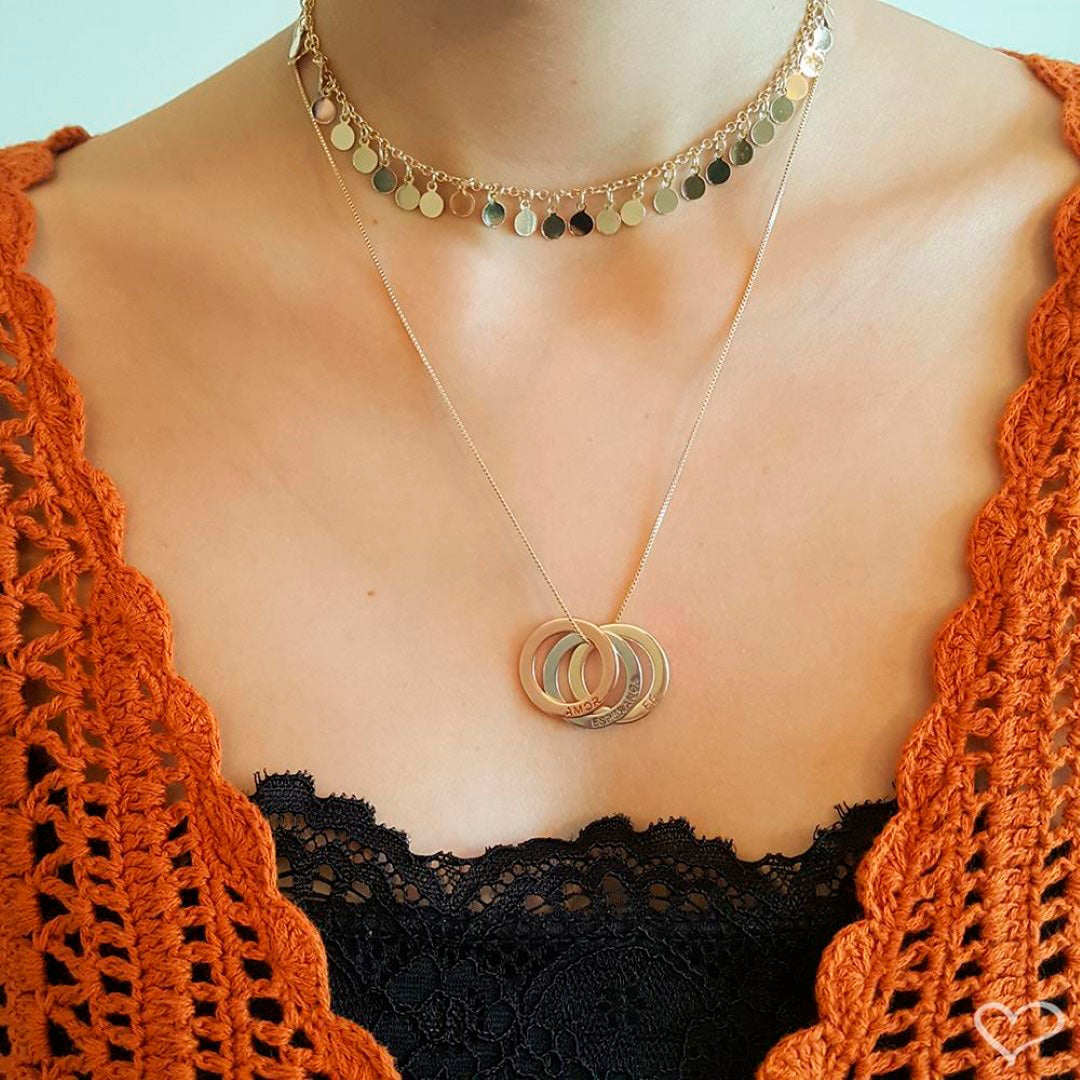 Colar Feminino Positive 3 Banhos Folheado Ouro 18k