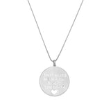 Colar Longo Medalha Ho’oponopono Folheado em Ródio Branco