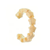 Piercing Piuka Pressão Lili Elos Estrelas Folheado Ouro 18k