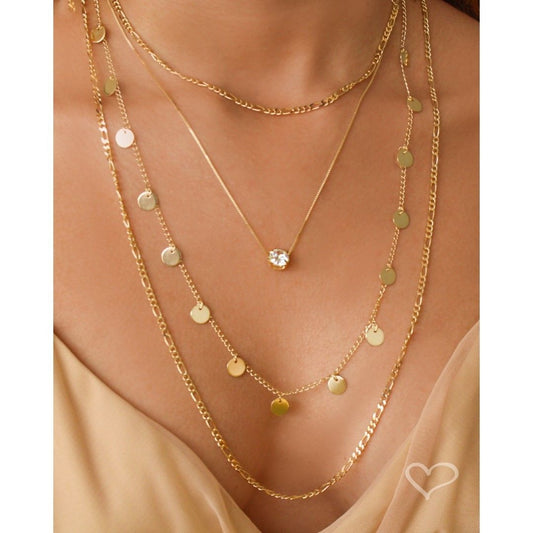 Mix de Colares Thassia Folheado a Ouro 18k