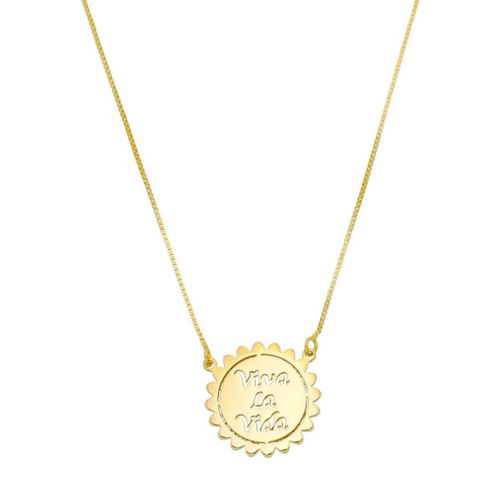 Colar Mandala Viva La Vida Folheado a Ouro 18k