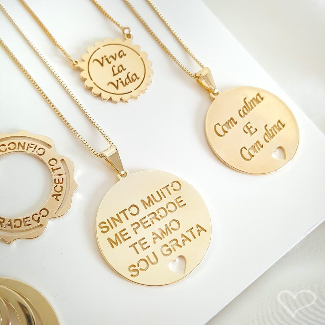 Colar Mandala Viva La Vida Folheado a Ouro 18k
